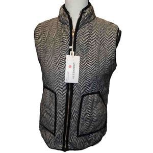 Herribone Preppy Academia Quilted Vest Size Medium